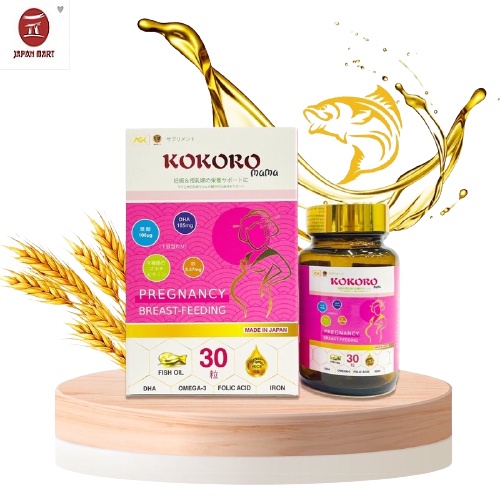 Viên Uống Bổ Sung Vitamin Bà Bầu Yo Group Kokoro Mama Hộp 30 viên