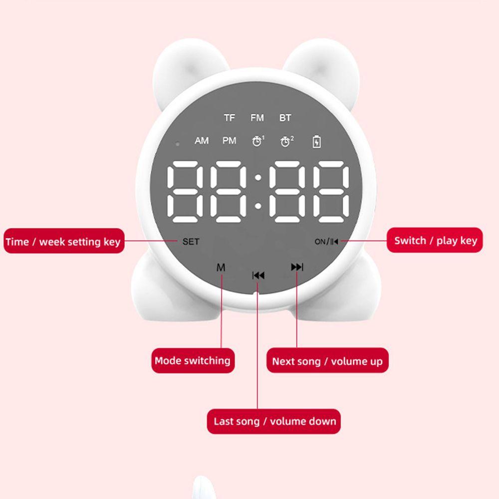 Loa Bluetooth Không Dây Di Động Có Đèn LED Kỹ Thuật Số Hỗ Trợ Thẻ Nhớ TF / Su