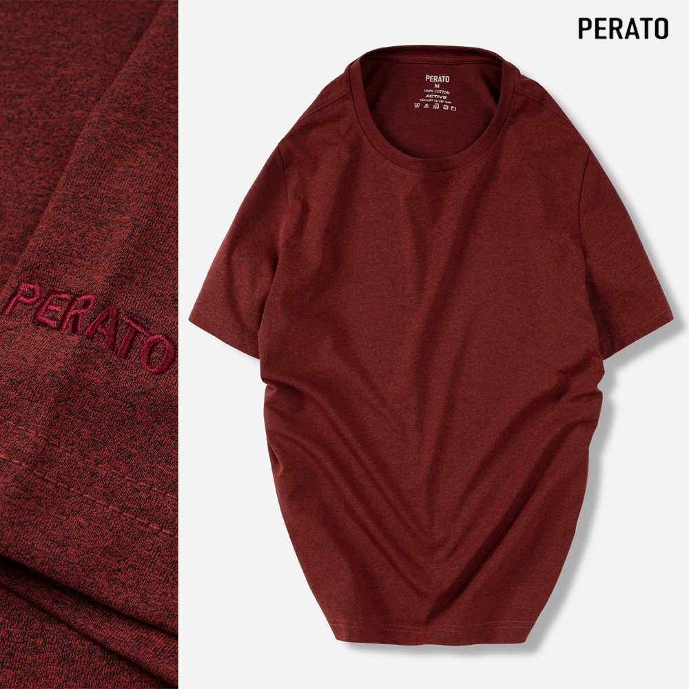 Áo Thun Nam Ngắn Tay PERATO (6 Màu), Chất Liệu Premium Cotton, Thấm Hút Cực Tốt, Thoải Mái Vận Động (TSOP21023-01) | BigBuy360 - bigbuy360.vn