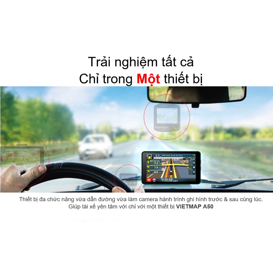 Camera hành trình VietMap A50 + Thẻ nhớ 64Gb (Hỗ trợ lắp đặt nội thành Hcm)