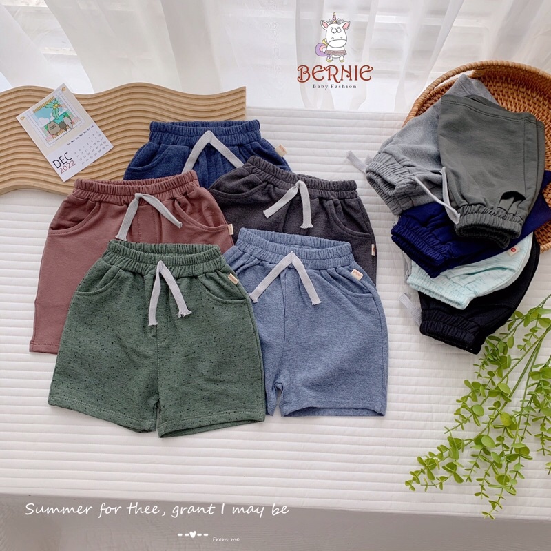 _Set Combo 3 quần cotton da cá thu đông cho bé trai/gái 8 đến 22kg