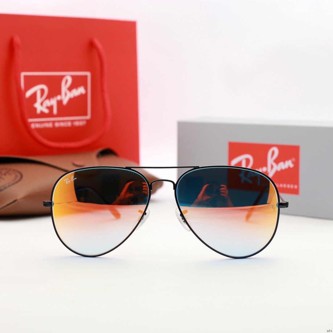 Aviator Ray-Ban_ chính hãng Kính râm 2021 Thời trang Hàn Quốc mới Kính râm nam nữ một mảnh Cặp đôi hợp thời trang Du lịch ngoài trời Kính râm lái xes