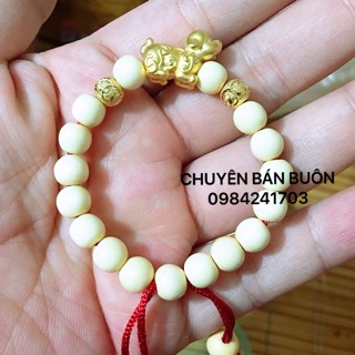 Vòng dâu tằm mix con giáp vàng