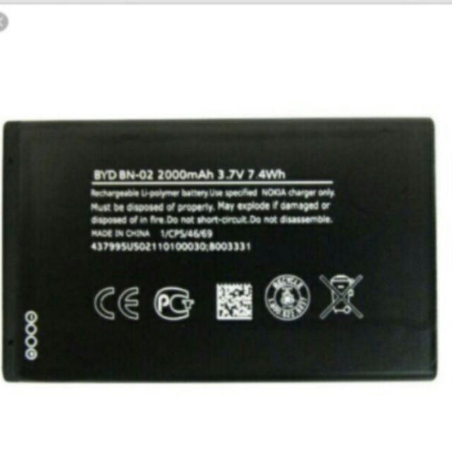 Pin ByD Bn-02 Cho Máy Nokia Lumia Xl hàng xịn bảo hành 6 tháng