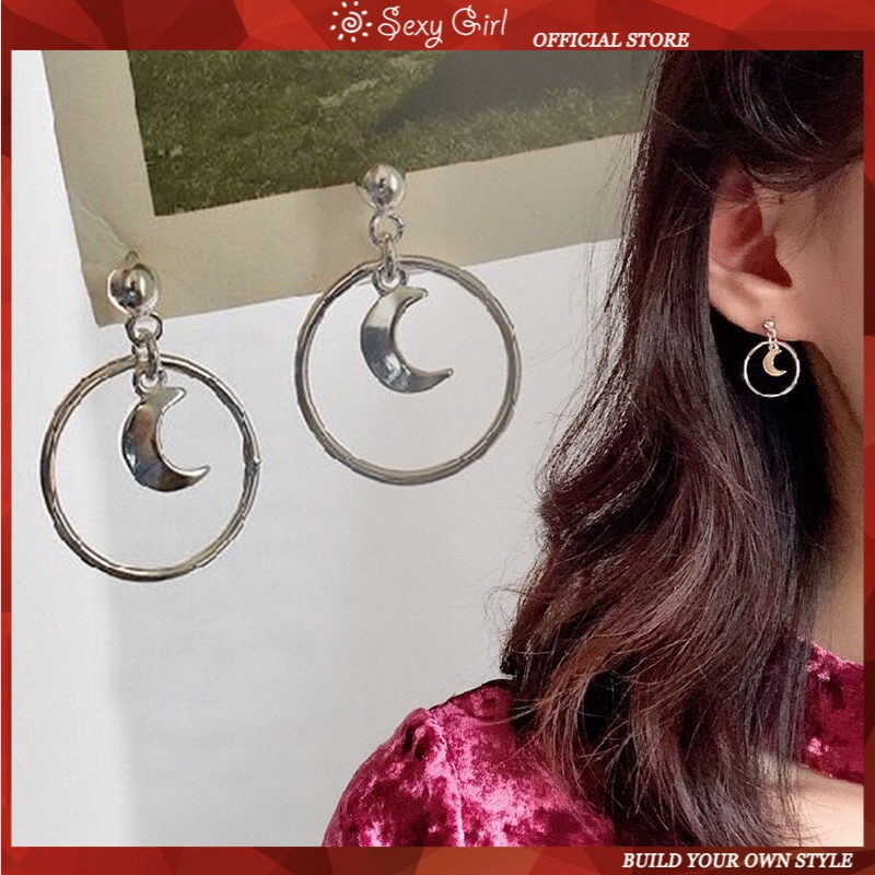 Khuyên tai hình mặt trăng thời trang cho nữ