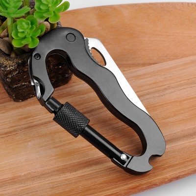 Móc khóa đa năng carabiner chữ D xoay đi phượt treo đồ tiện lợi