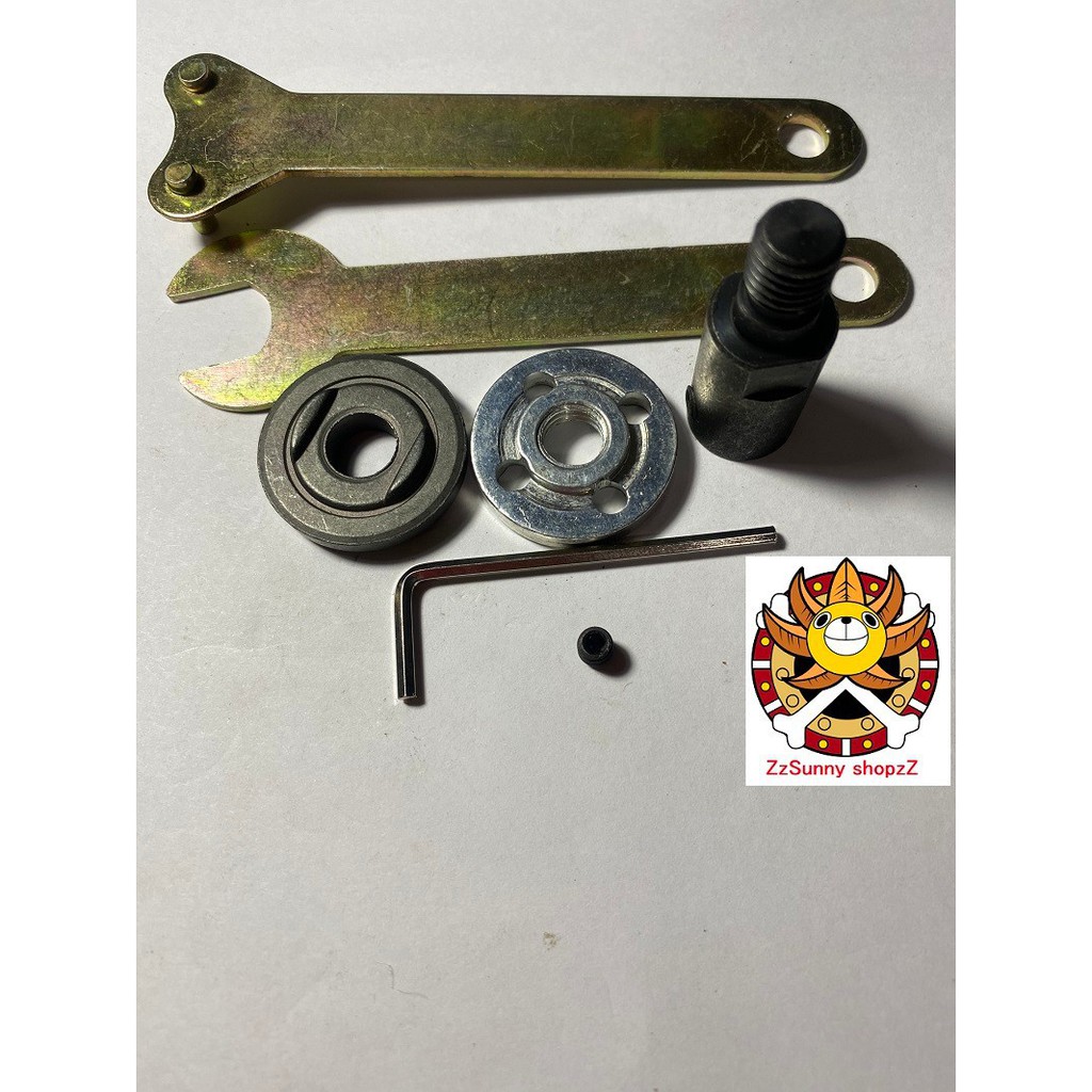 Bộ giữ lưỡi cắt M10 trục 5mm, 8mm, 10mm chế máy mài , máy cắt  dành cho motor 775