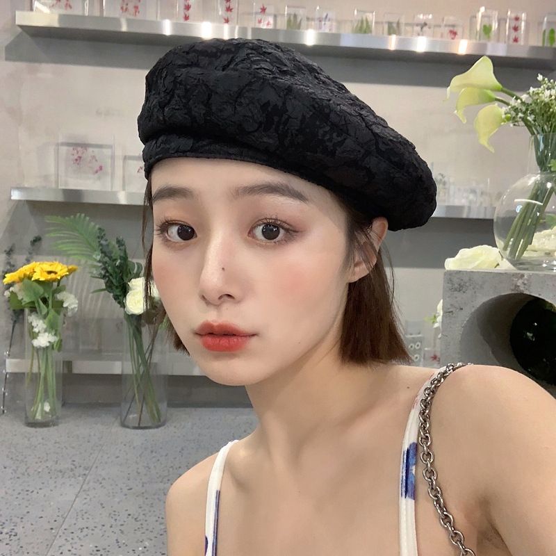 Mũ Beret Vải Gân Lạ Mắt