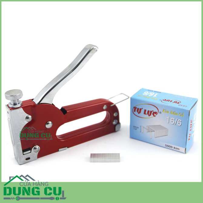 Kìm bấm đinh ghim TOP có điều chỉnh tăng lực + 01 hộp ghim 16/6 5000 ghim