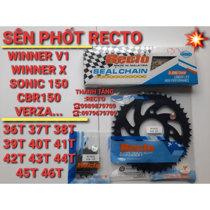 NHÔNG SÊN DĨA CÓ PHỐT WINNER 150/WINNER X/SONIC 150/CBR150 VERZA SÊN VÀNG CÓ PHỐT RECTO MALAYSIA