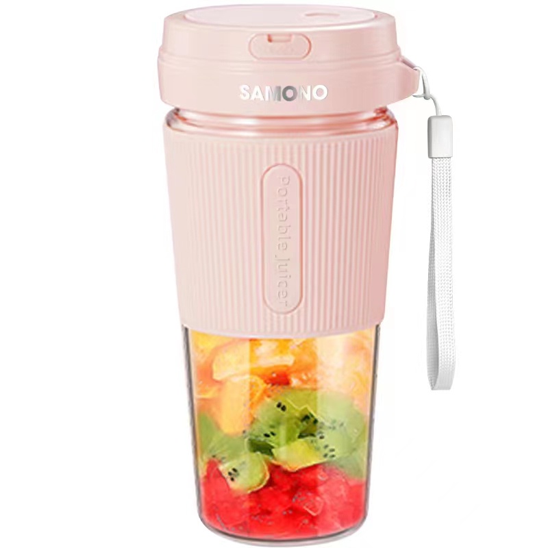 Máy xay sinh tố cầm tay Samono SW-Y9 dung tích 350ml thiết kế nhỏ gọn màu sắc trẻ trung pin bền bỉ 6 lưỡi dao