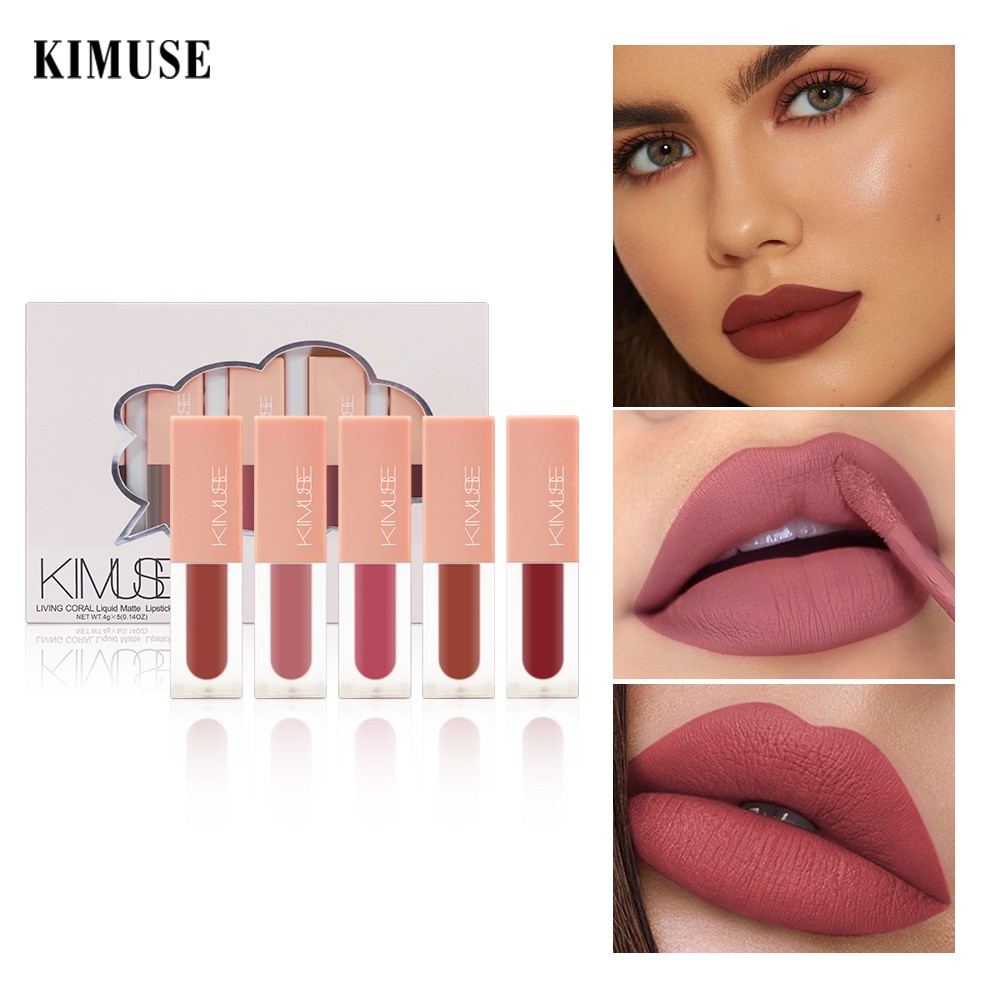 Set 5 Son Kem Kimuse Màu Lì Lâu Trôi 130g | BigBuy360 - bigbuy360.vn