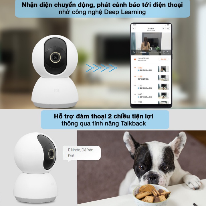 Camera IP Mi Home 360 Độ 2K Xiaomi - Camera An Ninh Săc Nét - Camera Xiaomi Hàng Chính Hãng