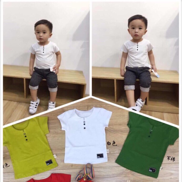 Combo áo thun cotton bé trai