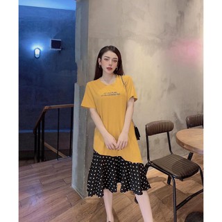 Đầm đuôi chấm bi big size ( ảnh thật + video) [CÓ SẴN]