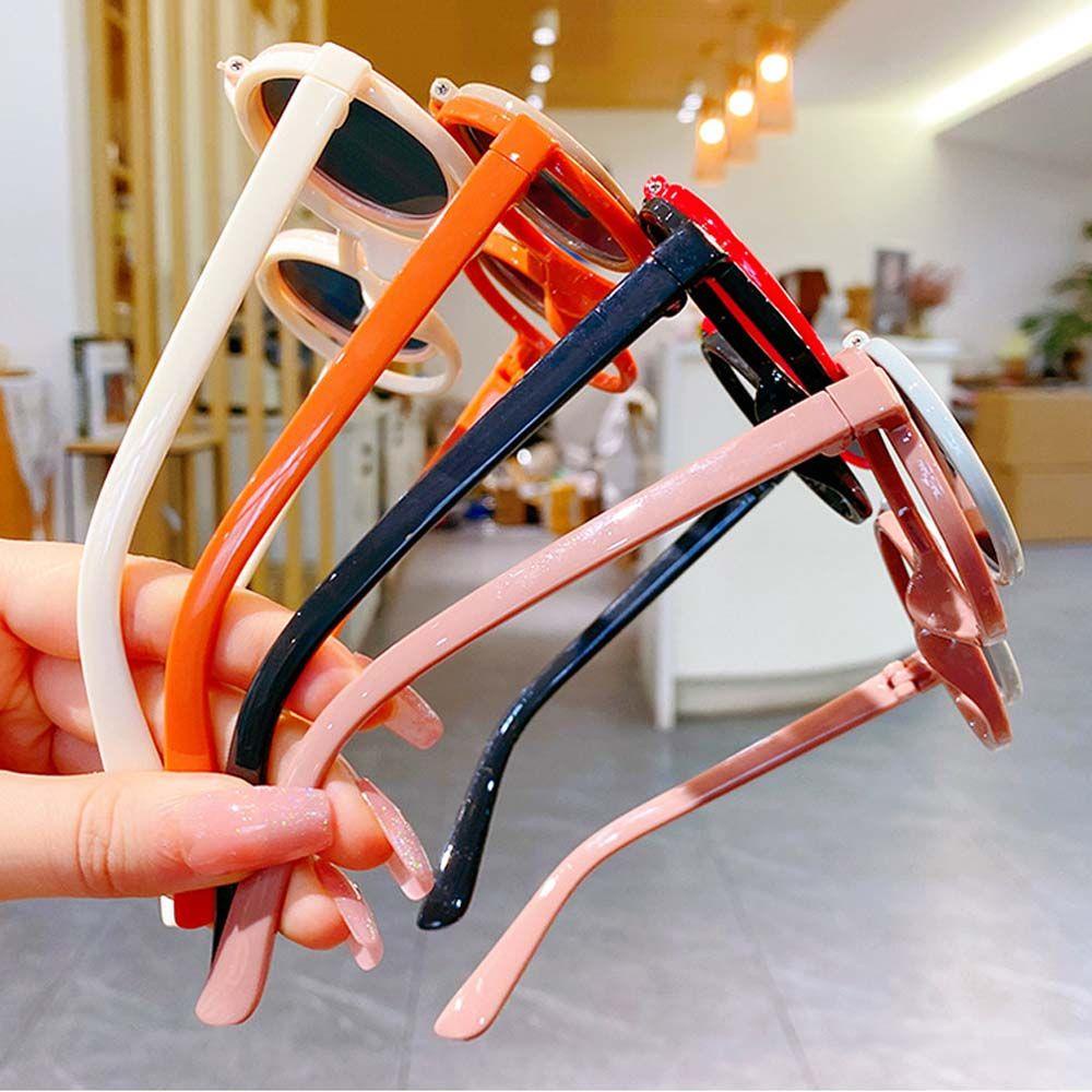 Kính Mát Gọng Tròn Chống Tia UV Dạng Lật Dành Cho Bé Trai