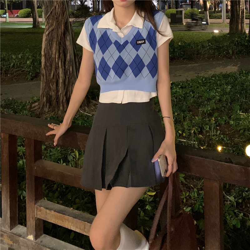 Áo Nữ Không Tay Cổ Chữ V Thời Trang Hàn Quốc
