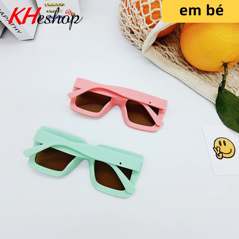 Kính Thời Trang 6 màu form vuông hiện đại cho Bé yêu, họa tiết da báo, gọng rộng vành thời thượng mã Y83126