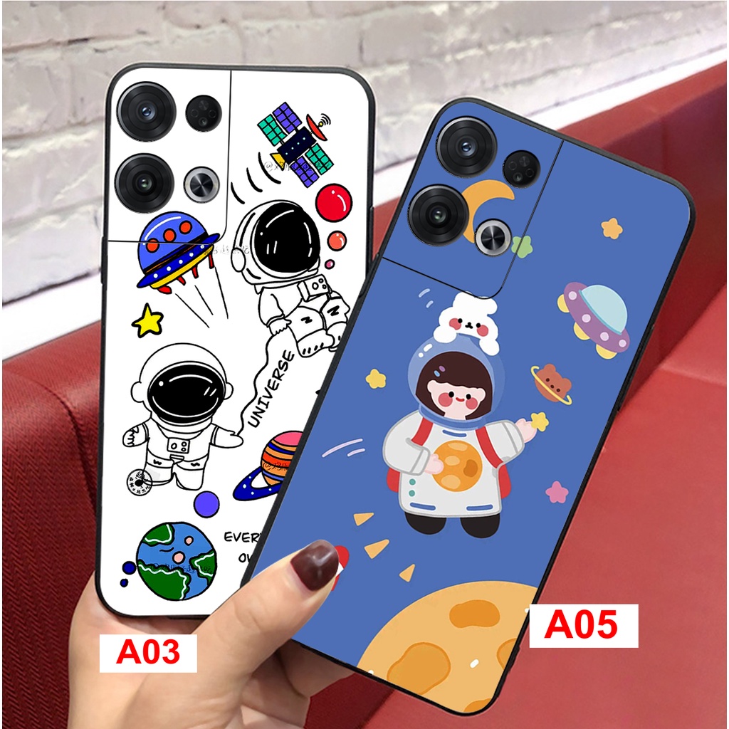 Ốp lưng Oppo Reno 8 4G / Reno 8 5G / Reno 8Z 5G / Reno 8 Pro vũ trụ phi hành gia cute mẫu đẹp bền rẻ