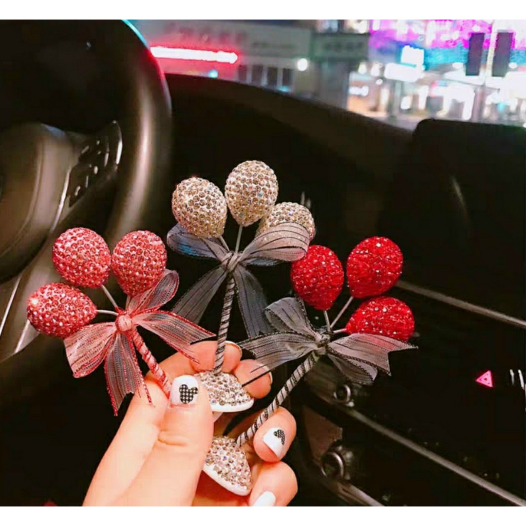 Bóng Đính Đính Đá Trang Trí Taplo Oto Phụ Kiện Trang Trí Cao Cấp - Cây tình yêu hình trái tim