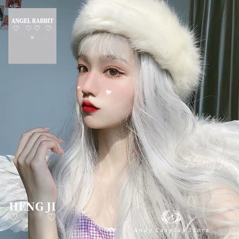 Tóc giả/ Wig teen trắng bạc Angel Bunny Hengji