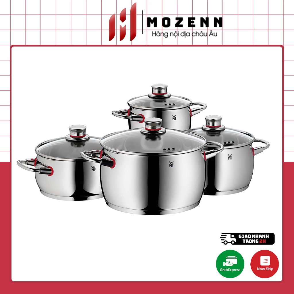 Bộ 4 nồi WMF Quality One đáy 3 lớp vỏ thép Cromargan [nhập Đức chính hãng]
