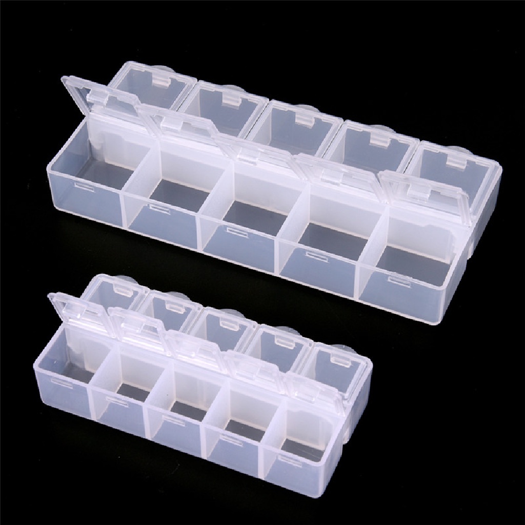 1 Hộp Đựng Thuốc Cầm Tay 10 Ngăn Nhiều Màu Sắc