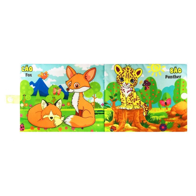 Sách vải -Động Vật Ăn Thịt- Song Ngữ Anh Việt