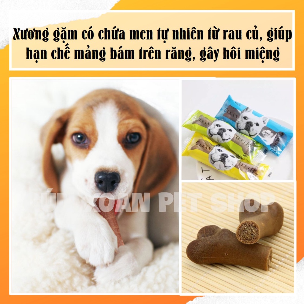 Xương gặm sạch răng cho chó Yaho (cây 25g 7cm) Xương bổ sung canxi cho chó