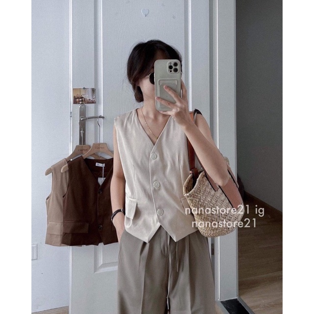 Áo vest gile 3 khuy Nana21 Nanastore21