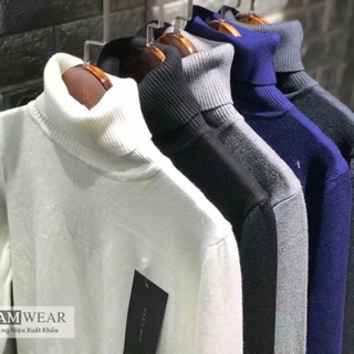 Áo len nam cổ lọ .Chất len mềm mịn