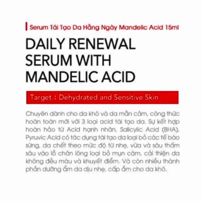 DR.WU Serum tái tạo da MANDELIC ACID Plus & 18% 5ml & 15ml bản Đài | BigBuy360 - bigbuy360.vn
