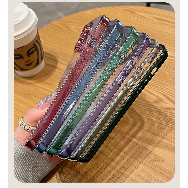 Ốp Điện Thoại Silicon Trong Suốt Họa Tiết Hoa Bồ Công Anh Đính Đá Chống Sốc Cho iPhone 13 12 11Promax XS Xr XSMAX