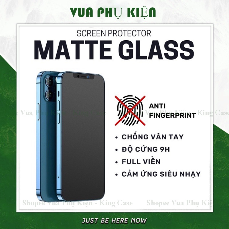 Kính cường lực iphone chống bám vân tay nhám 14 / 13 / 12 /11 / X / Xs / 6 / 7 / 8 / plus / pro / max [CƯỜNGLỰC- CBV]