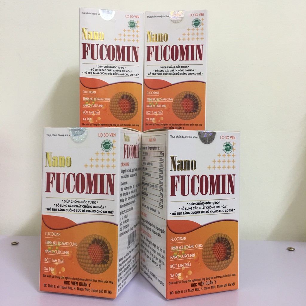 Combo  Nano Fucomin Học Viện Quân Y- Hỗ Trợ Điều Trị Trị Xạ