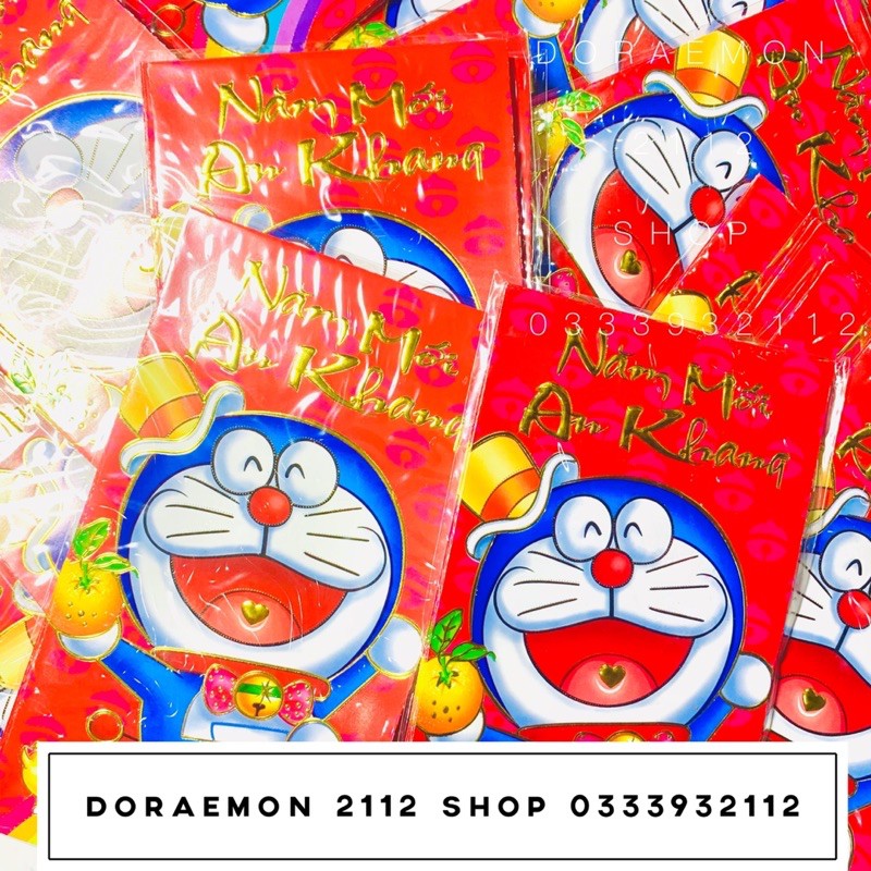 Combo 10 Bao lì xì cho Fan DORAEMON Đô Rê Mon TẾT 2023