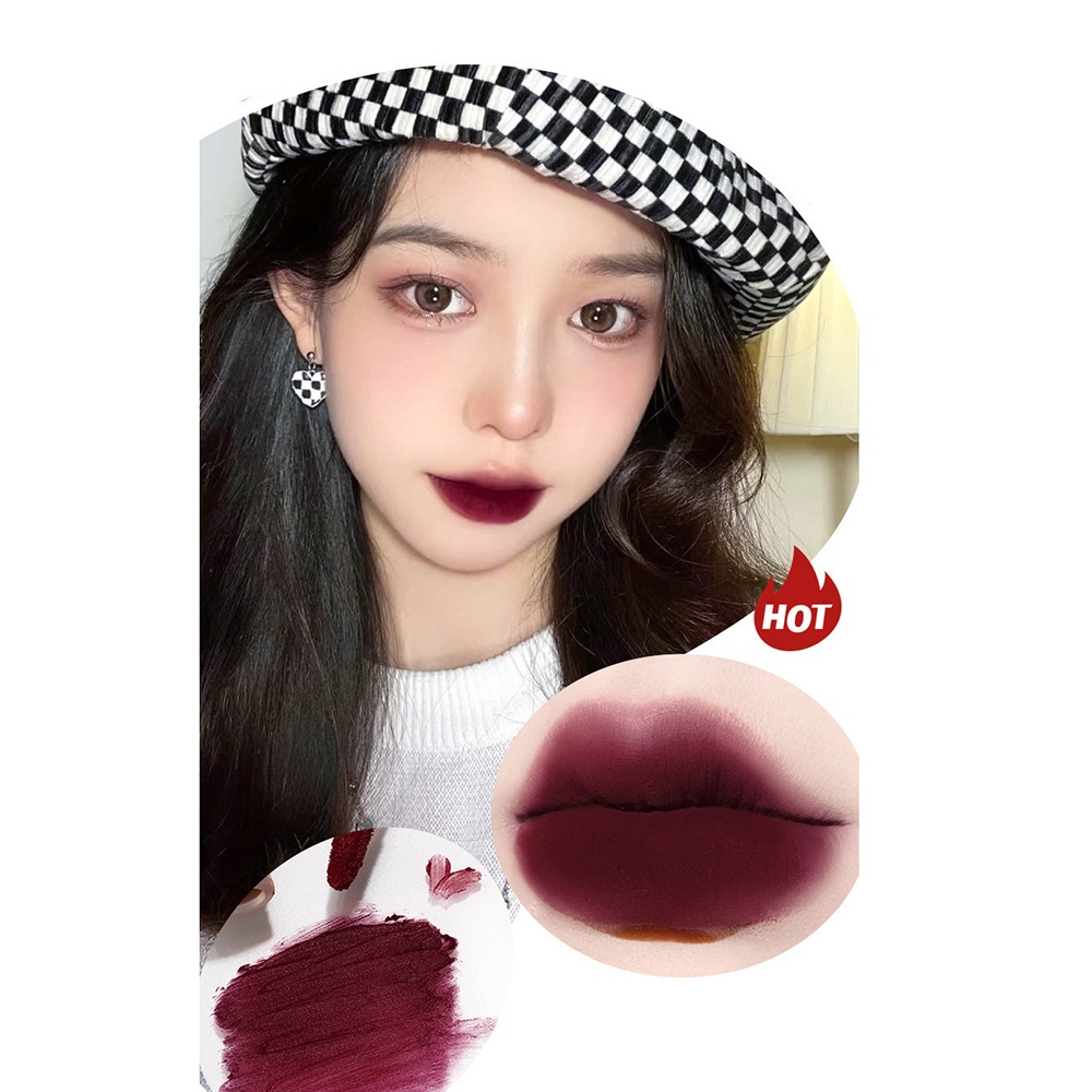 XIXI Son Môi Nhung Lì Hiệu Qibest Cho Màu Lì Lâu Trôi Kháng Nước Với 10 Kiểu Màu Tùy Chọn