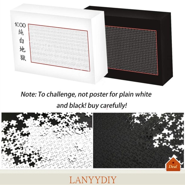 Đồ chơi xếp hình địa ngục màu đen giảm căng thẳng 1000 mảnh cho người lớn/ trẻ em