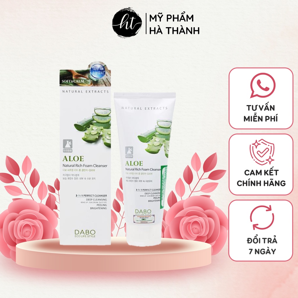 Sữa rửa mặt trắng da sạch nhờn Dabo Hàn Quốc 180ml, cam kết hàng chính hãng -HT170