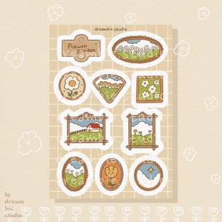Dreambie | flower garden sticker sheet | hình dán vườn hoa