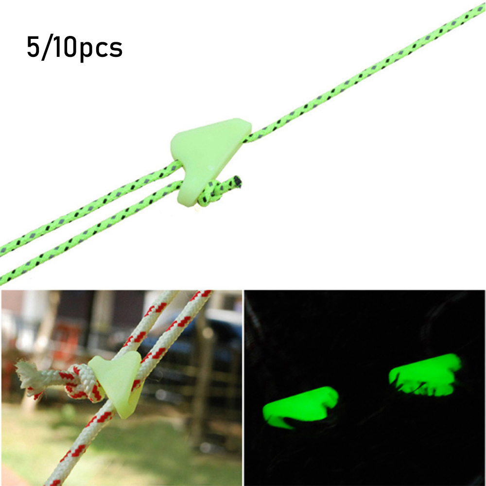 5 / 10 Móc Cố Định Dây Lều Bằng Nhựa Dạ Quang