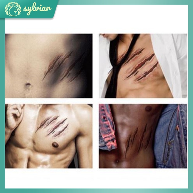 Nhãn Dán Hình Xăm Cơ Thể Chống Thấm Nước Trang Trí Halloween Kích Thước 2251 10.56CM