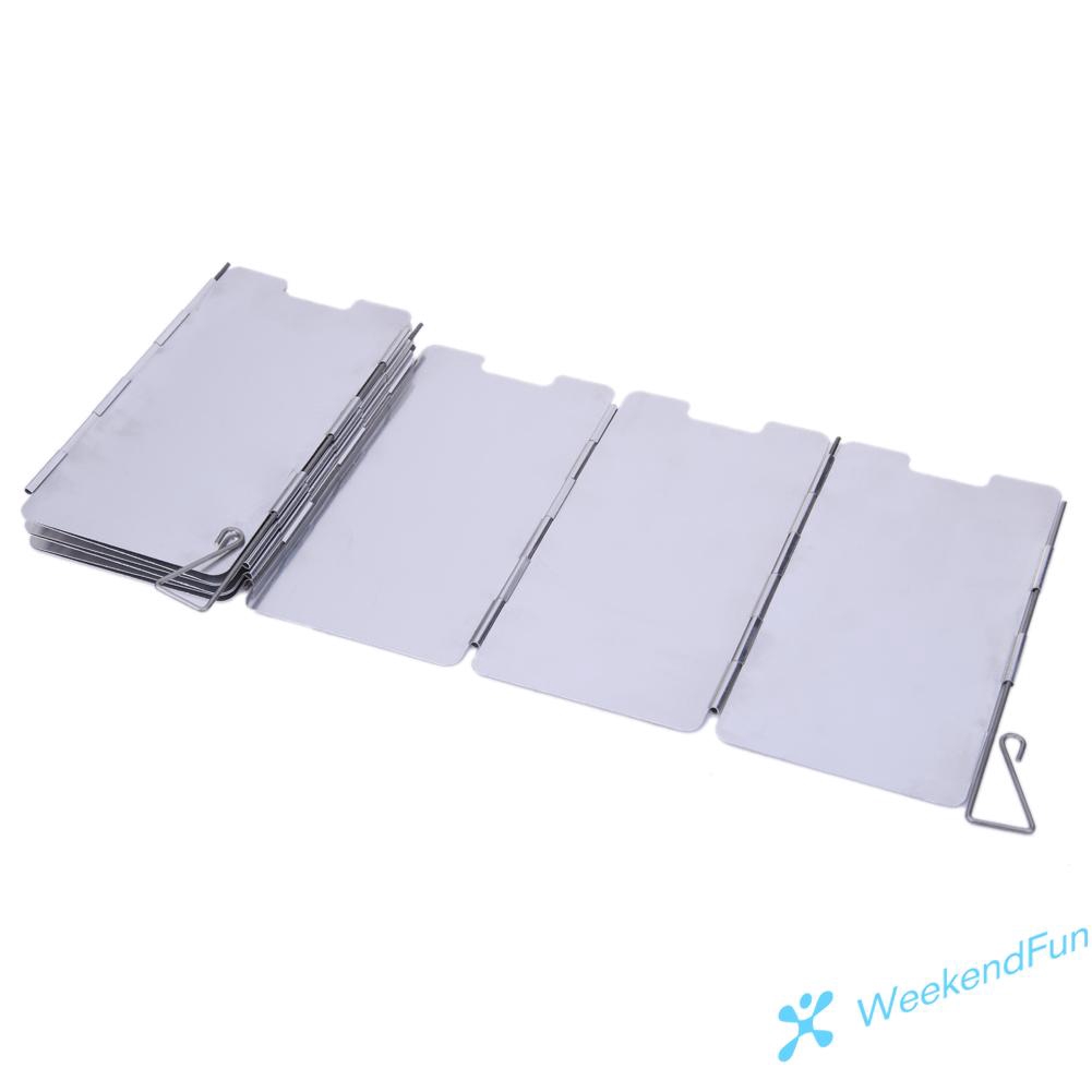 Máng chắn gió 9 tấm gấp được cho bếp nấu ăn cắm trại ngoài trời