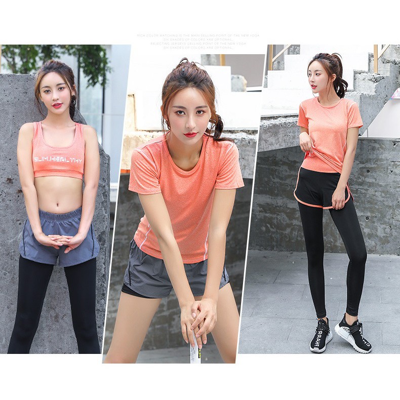 Bộ đồ tập gym nữ Linda028, quần áo thể thao, yoga, aerobic nữ, Set Quần Đùi Áo Bra