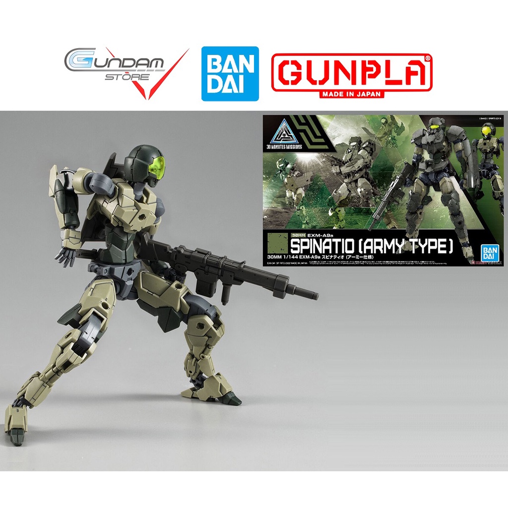 Mô Hình Lắp Ráp SPINATIO ARMY TYPE EXM-A9a 30MM 1/144 Bandai 30 Minutes Missions Đồ Chơi Anime Nhật