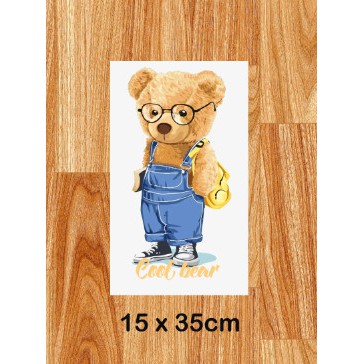 sticker ủi ép chuyển nhiệt size lớn gấu cool bear