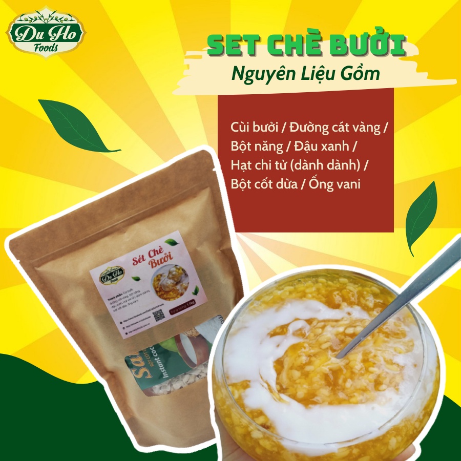 SÉT CHÈ BƯỞI DUHO NẤU 30 CHÉN _ 3KG CHÈ