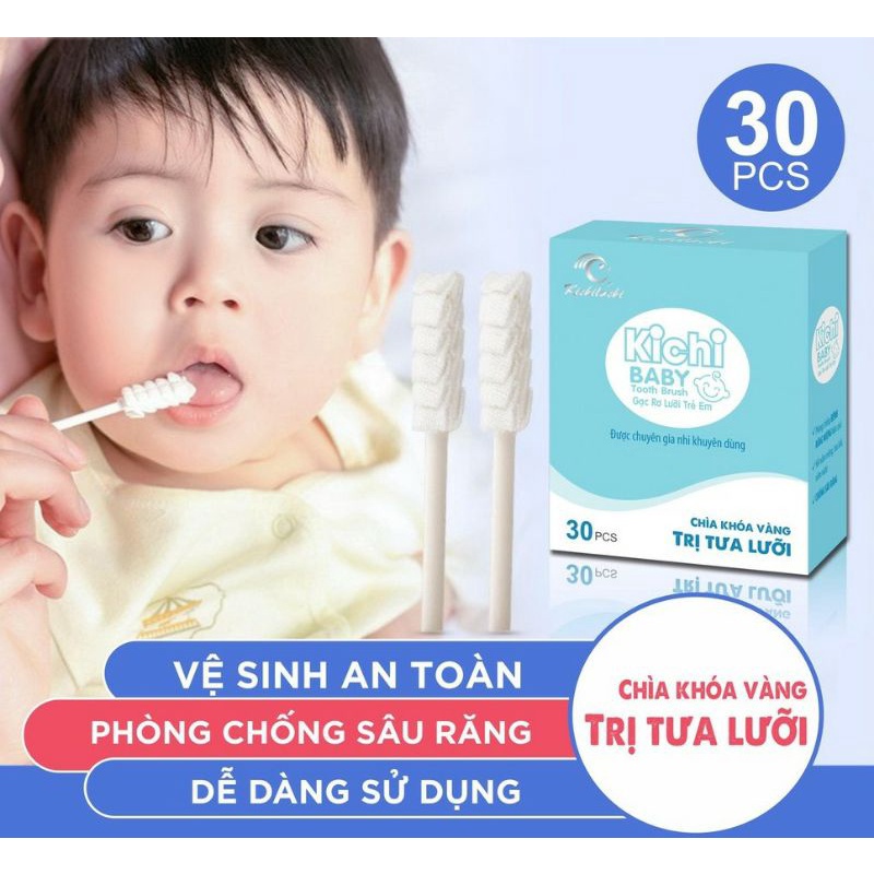 [HỘP 30 QUE] Tưa lưỡi que cho bé yêu, rơ lưỡi cho trẻ sơ sinh