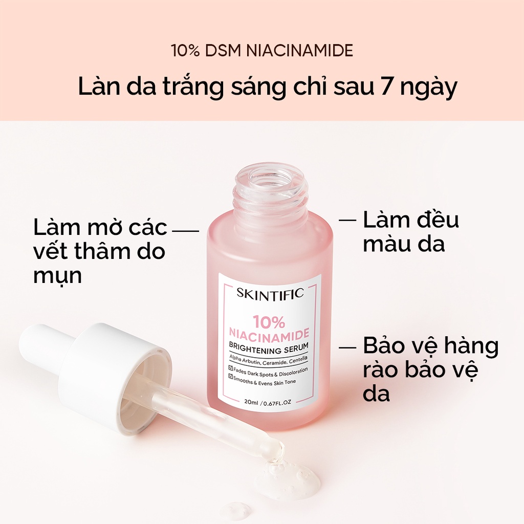 SKINTIFIC - 5X Ceramide Cleanser/Toner tinh chất / 10% Niacinamide Serum / Axit hyaluronic 4D /Acne Serum/Acne Clay Mask