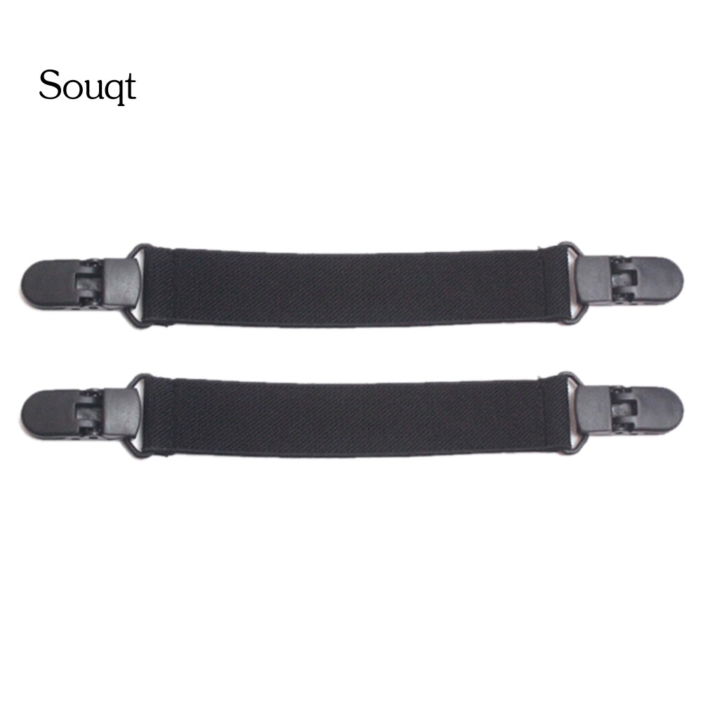 SQ 2Pcs Motorcycle Bike Stirrup Pants Clips Leg Boot Elastic Adjustable Straps